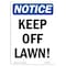 Signmission OSHA Notice, 5" Height, Keep Off Maintenance Access Only Sign, 5" X 3.5", Portrait OS-NS-D-35-V-13825 - alternate 1